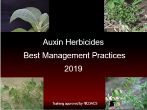 The 2019 Auxin Herbicides-Best Management Practices training was recently recorded. Contact you local Extension agent for more details.