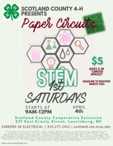 Cover photo for POSTPONED! 4-H First Saturdays: Paper Circuits