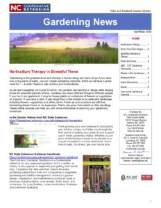 Cover photo for April/May Gardening Newsletter
