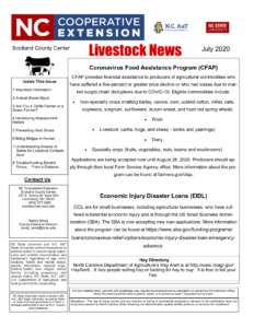 Cover photo for July Livestock Newsletter