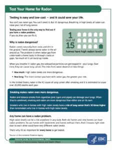 Test Your Home for Radon page 1
