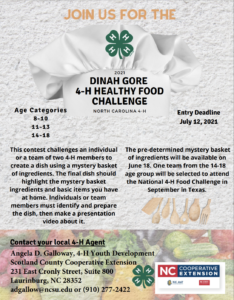 Healthy Food Challenge flyer