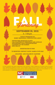 Fall Gardening flyer