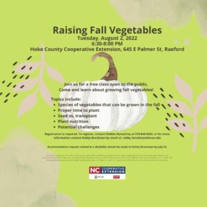 Cover photo for Raising Fall Vegetables Workshop
