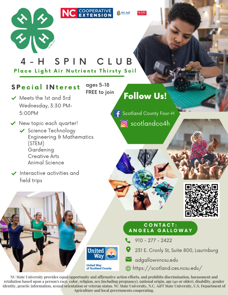 4H SPIN 3:30 flyer